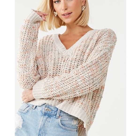 Forever 21 Sweaters - Threaded rubbed cropped sweater sparkle
